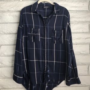 Cotton On navy blue cozy flannel size M